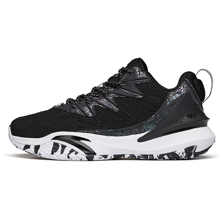 New Anta The Dagger 5 Cushioning Anti Slip And Wear Resistant Low Top Basketball Shoes Men's Black White 112141605-5