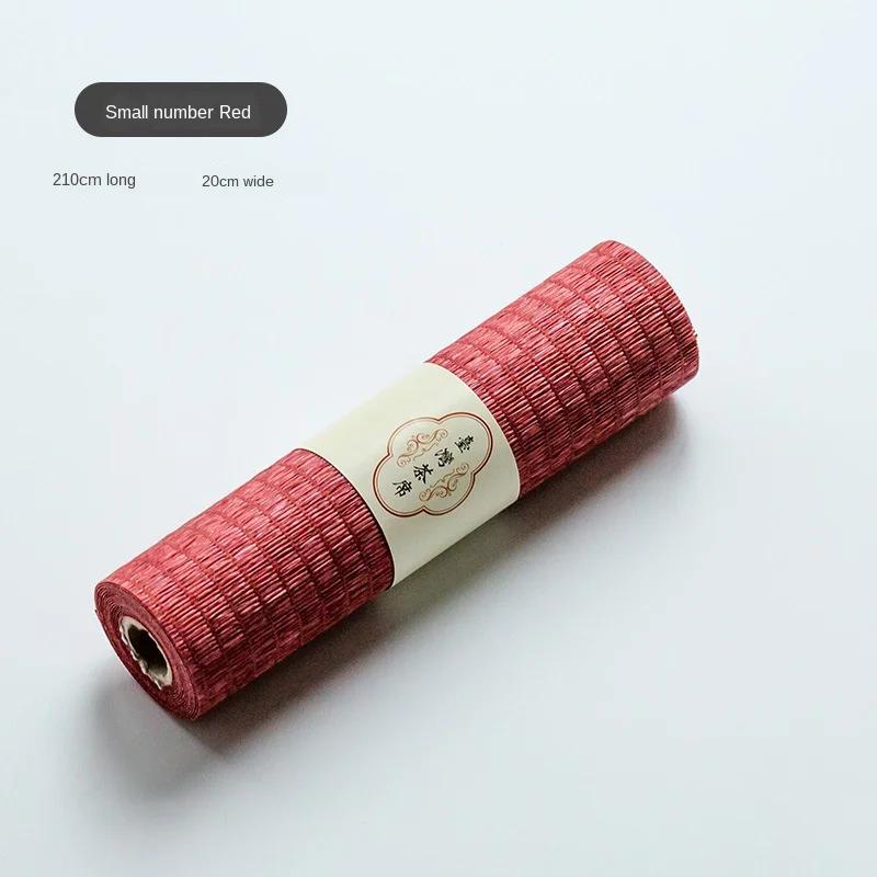 Cotton Linen Tea Mat Tea Table Runner Waterproof Table Mat Household Hand-Woven Tea Cloth Tea Mat Zen Tea Plate Mat Tea Napkin