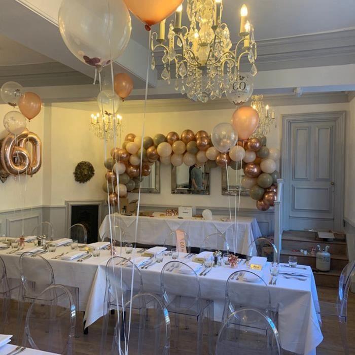 Guirlande d'arche de ballons - Shwor - 87 pièces - Abricot - Café - Chrome