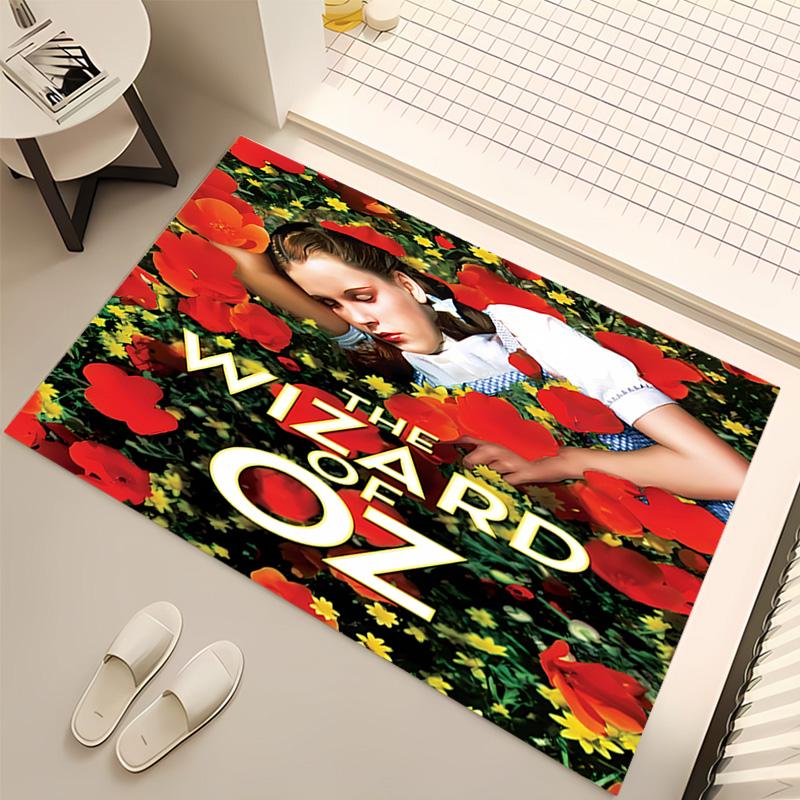 1pc The Wizard of Oz Print Area Rug - Soft, Washable Non-Slip Indoor Mat, Living Room, Home Office Decorative Rug,Office Decorative