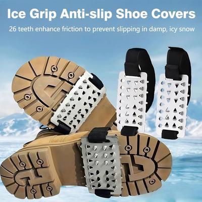 26 Teeth Ice Gripper Spike for Shoes Winter Outdoor Anti-Slip Hiking Mountain Climbing Ice Snow Crampons Anti-slip Shoe Covers