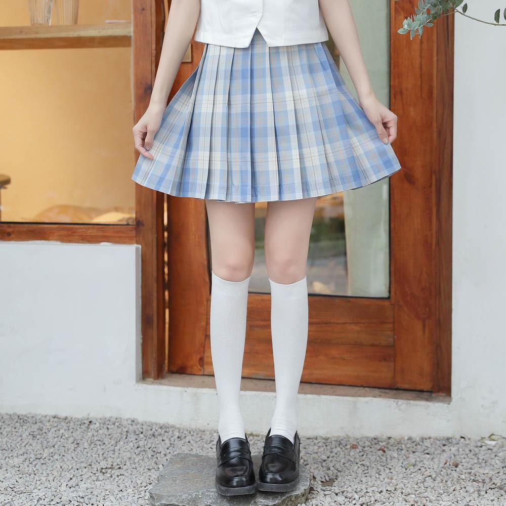 Doppelnadel Feine Vertikale Lange Socken, Knielange Socken, Trendige Mittelhohe Socken, Mittelhohe Unifarbene Hohe Socken