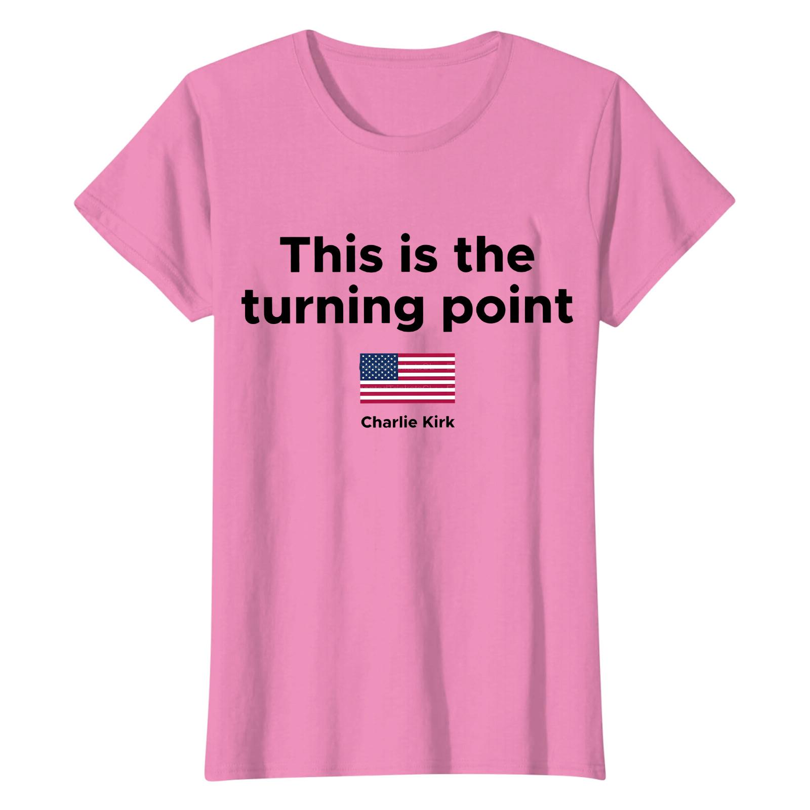 

Женская повседневная футболка с круглым вырезом и принтом M розовый