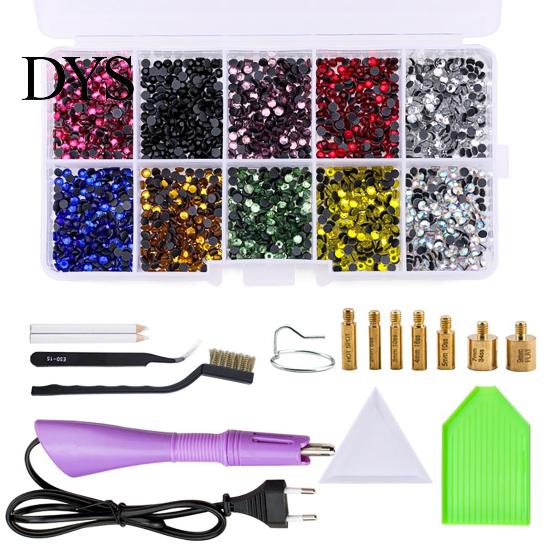 Flatback Rhinestone Setter Wand Hotfix Applicator Kit with 7 Tips, Hot Fix Crafting Supplies Tool, for DIY Clothing Fabric Craft Projects Shoes