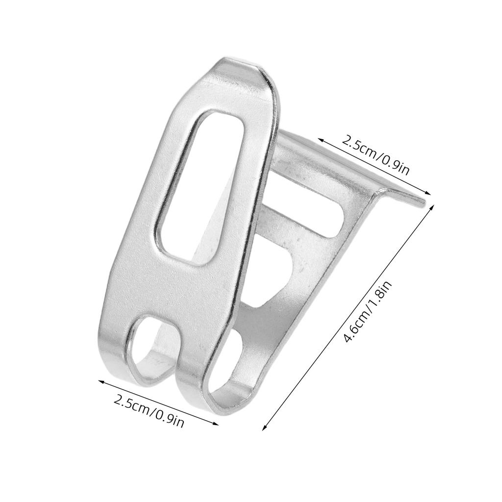 8Pcs Power Tool Belt Clips Stainless Steel Drill Clip Hooks Replacement Belt Holder for Electric Drill Impact Driver
