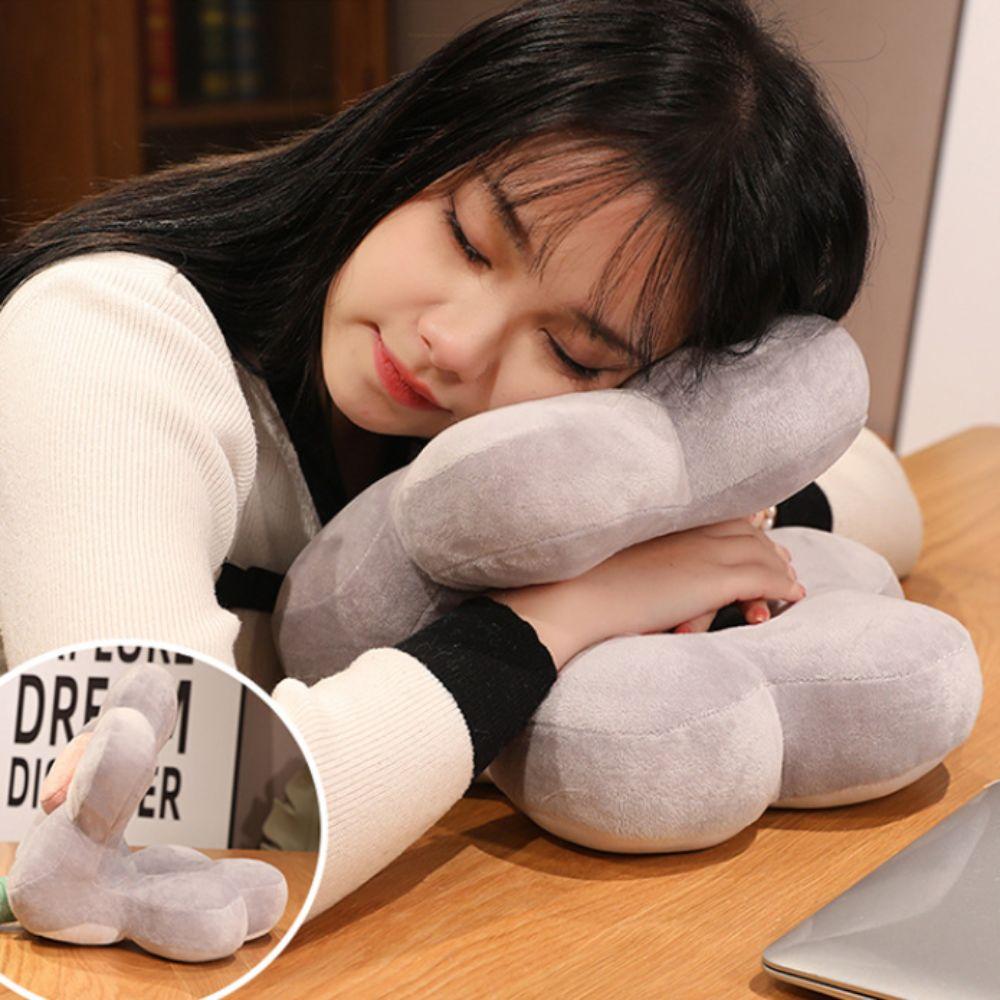 Plush&Ice Silk Hand Warmer Pillow Double-sided Flower Pillow Stuffed Toy  Female Gift