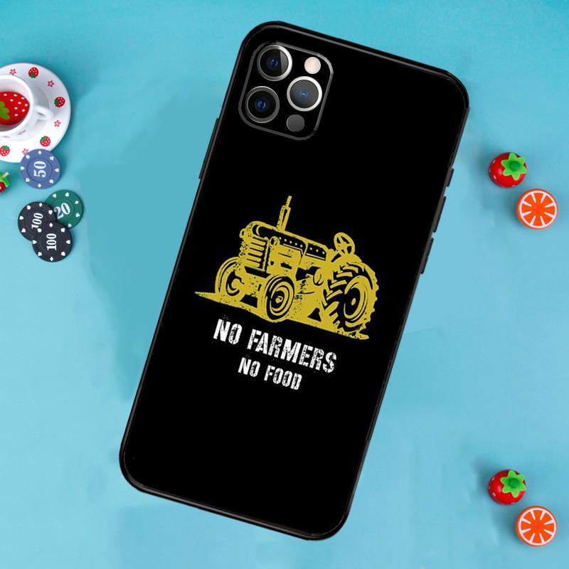 No Farmers No Food Phone Case For iPhone 17 Air 14 16 15 11 12 13 Pro Max 12 13 Mini 15 16 Plus 16e Cover Funda