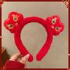 Chinese Style Snake Year Hairband Plush Cartoon Headband Hair Accessories New Year Hair Hoop  Gift