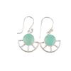 Aqua Chalcedony Gemstone 925 Sterling Silver Handmade Hook Earrings 1.40" Jewelry For Gift EE-58-16