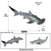 Marine Animal Simulation Model Figures: Shark, Dolphin, Hammerhead, Crab, Squid, Starfish for Kids' Education