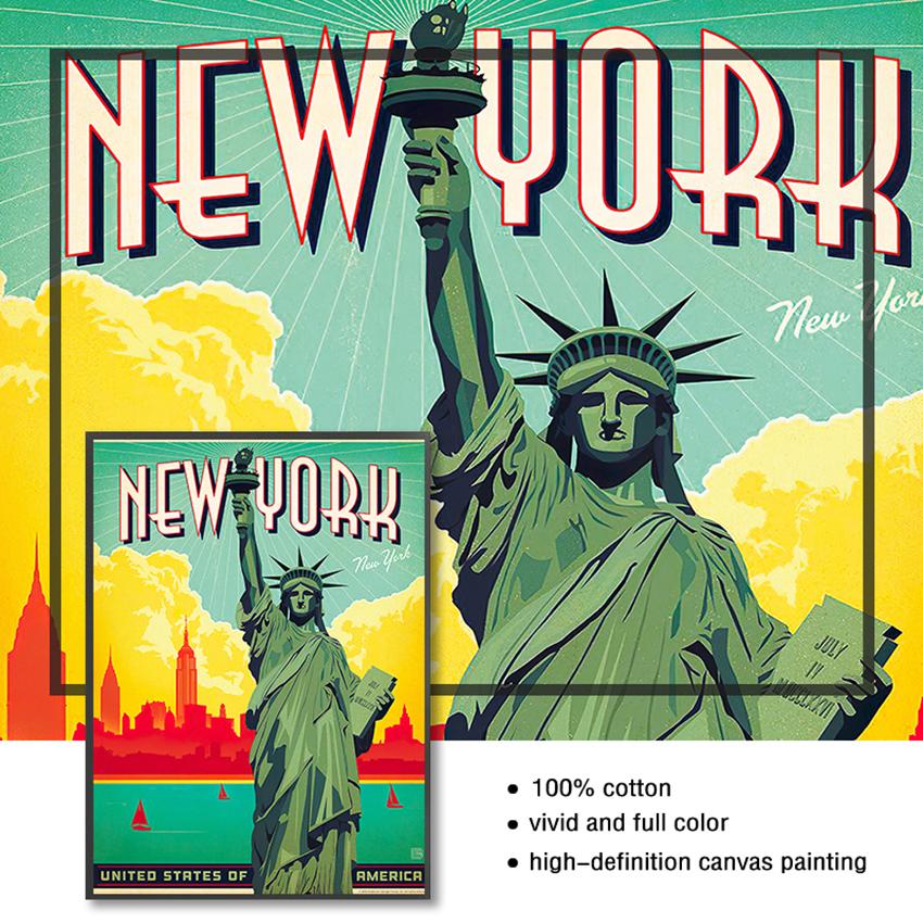 Prints Wall Art Canvas Painting Room Home Decor Bangkok Tel Aviv Europe World City Tour Travel Scenery Vintage Landscape Poster