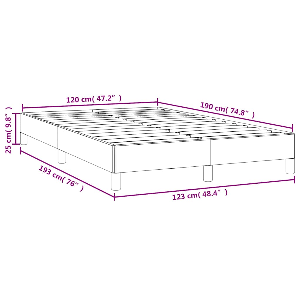 Bed Frame without Mattress Dark Green 120 x 190 cm Velvet