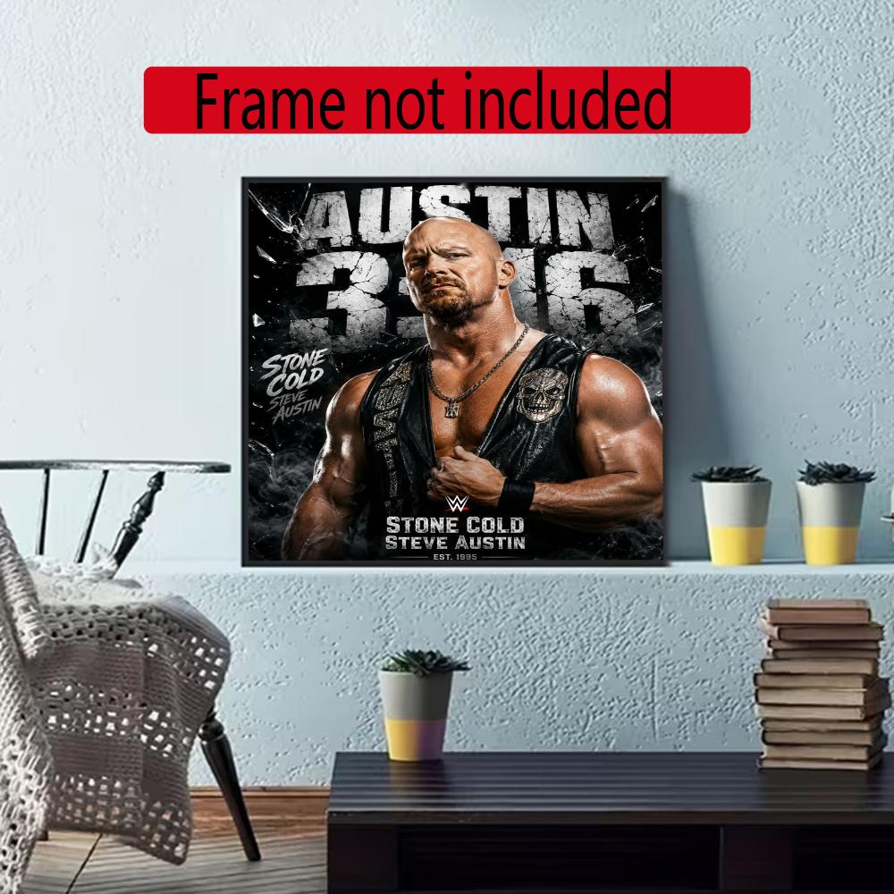 Stone Cold Steve Austin 5D Diamond Painting Round Diamond Rhinestones Mosaic Diamond Embroidery Wall Paintings Rhinestones Gift Frameless