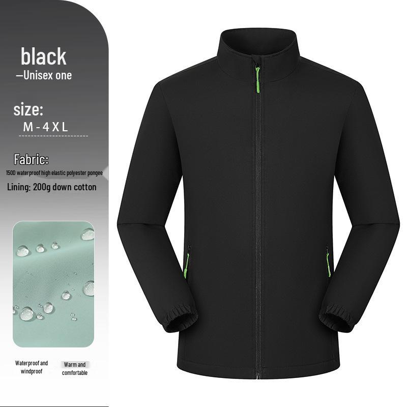 Men's Waterproof Windproof Stand Collar Work Jacket with Custom Logo for Autumn/Winter