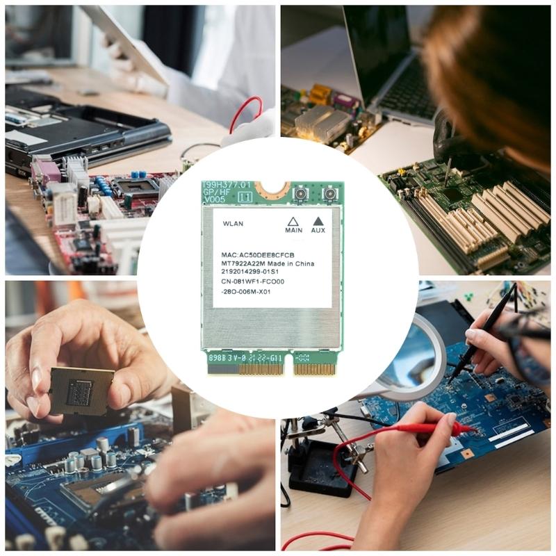 MT7922 WiFi 6E Card 6GHz/5GHz/2.4GHz  Triple Band Networking Adapter Bluetooth-Compatible 5.2 M.2 Interface