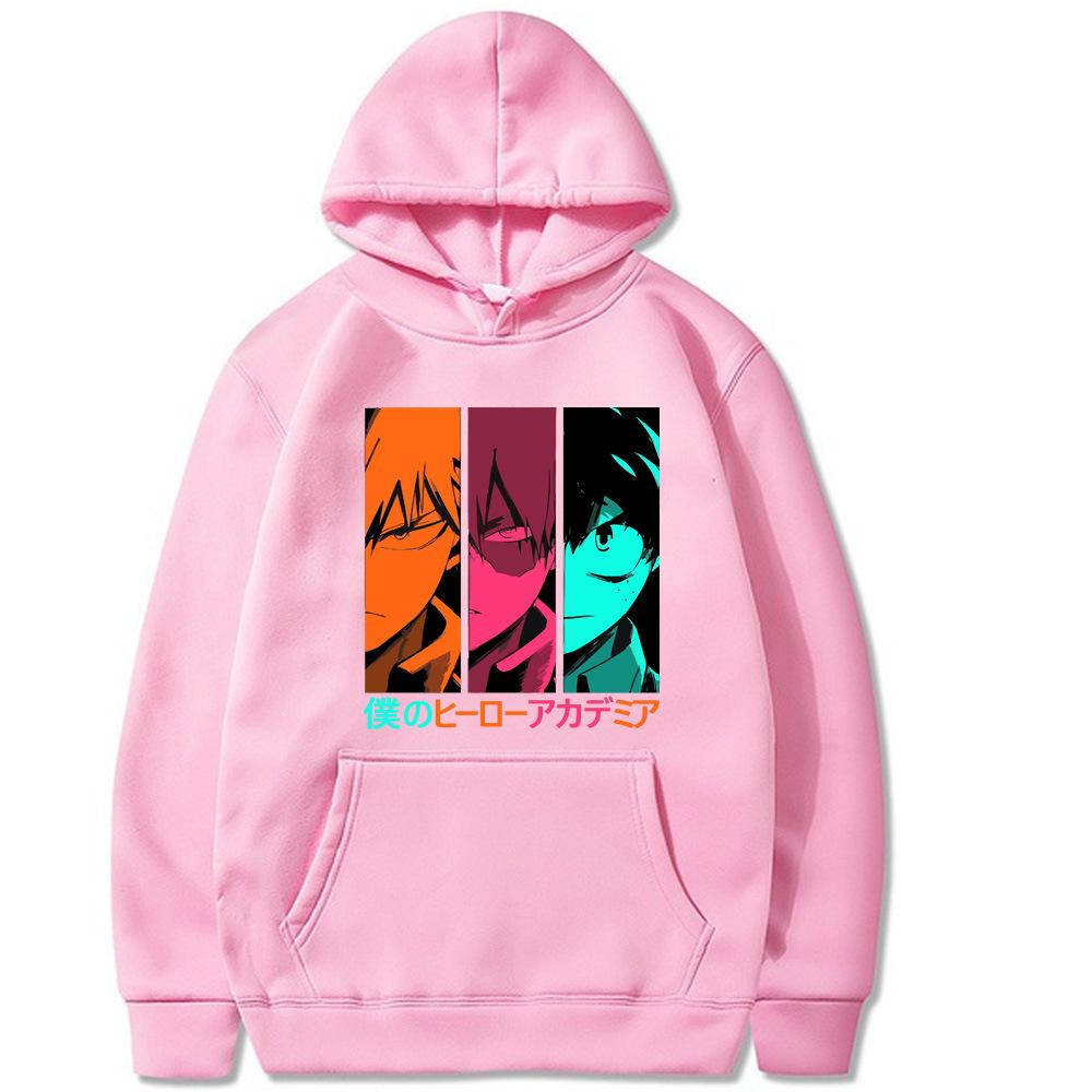 My Hero Academia Hoodies Print Fashion Sweatshirt Hip Hop Casual Unisex Autumn Winter Fleece Streetwear Tops Sudaderas