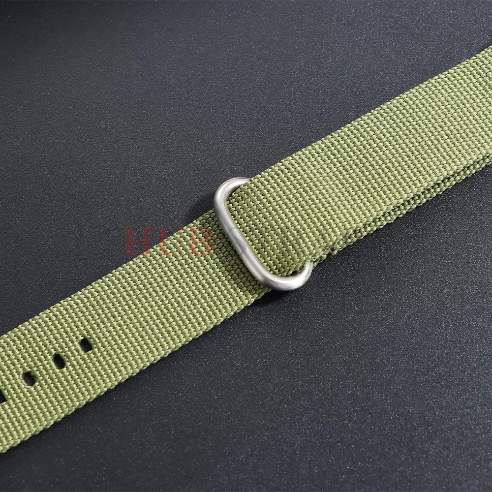 Fashion Ribbed Nylon Watchband Replacement Bracelet Men Women Nylon Watch Band With Silver Pin Buckle 20mm 22mm Universal Strap