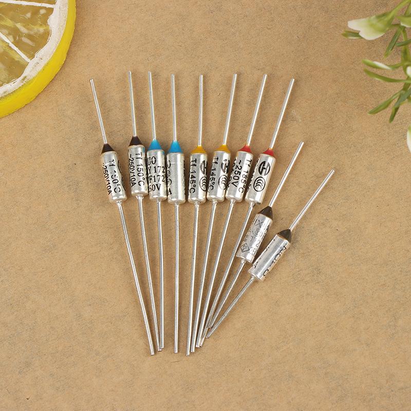 10PCS Metal Thermal Fuse 10A 15A 250V Temperature 142° 150° 172° 185° 216Fahrenheitor Electric Rice Cooker