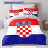 Croatia National Football Team Pattern Bedding Home Decoration Birthday Gift ( 1 Duvet Cover + 2 Pillowcase, Without Core),fan Merchandise.