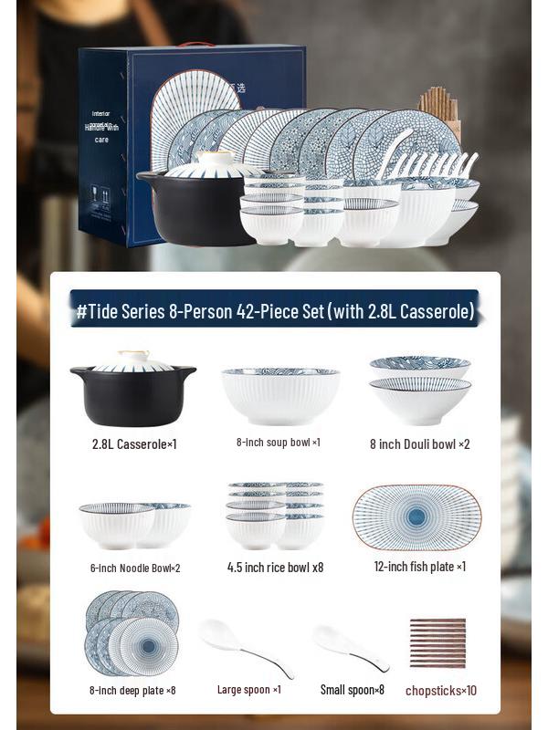 Modlanca Wave Japoński Zestaw Stołowy