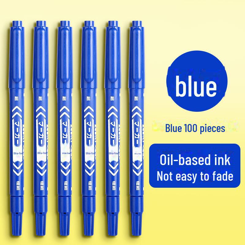 Waterproof Double-Headed Hook Pen for Students - Durable, Non-Fading, Art Marker for Primary and Kindergarten.