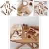 Funny Wooden Simulation Cosmetics And Hairdressing Props Children Toy Set For Kids Role Play