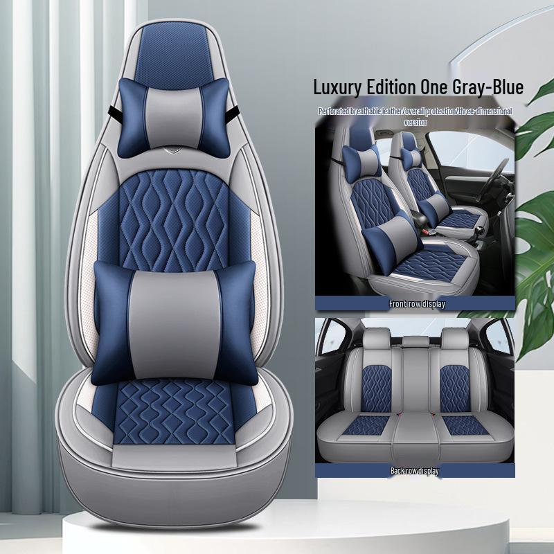 Universal 5-Seat Leather Car Cushion for Small Cars, All-Season Coverage