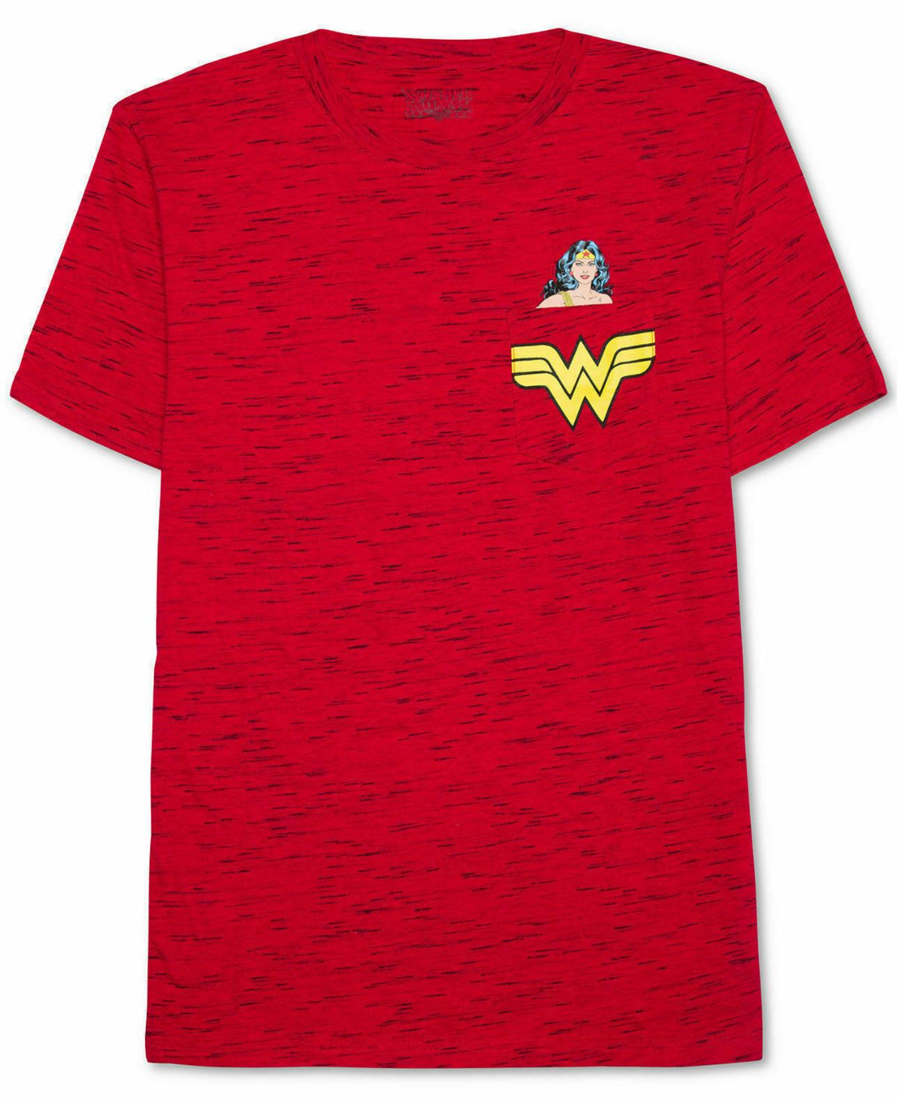 Hybrid Men s Wonder Woman Pocket T Shirt Red Size Large S разноцветный