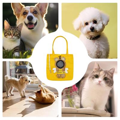 Dog Purse Carrier Cartoon Pet Shoulder Carrier Puppy Outgoing Shoulder Purse For Travel Hiking Airplane Camping Indoor Winter