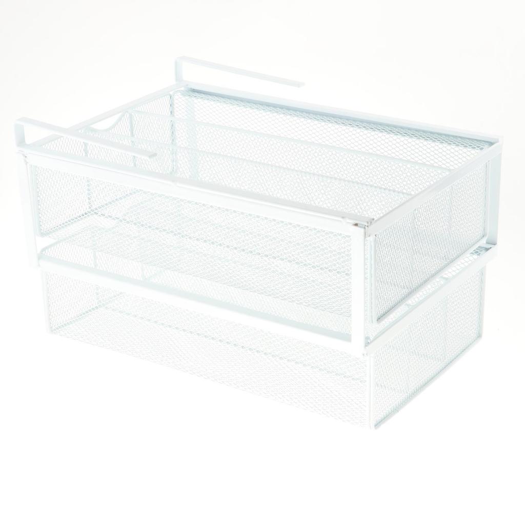 Cabinet Organizer for under Desk, Layer Pullout Drawer Basket Bedroom