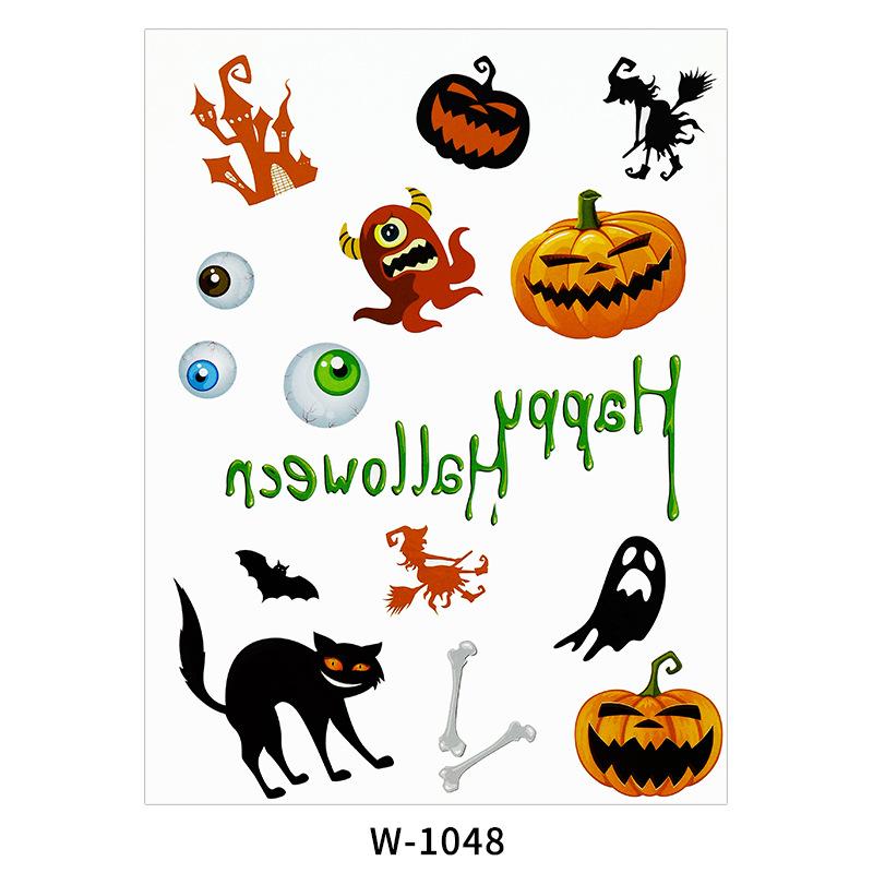 

Красивые наклейки Мультяшные тату-наклейки Хэллоуин Вечеринка Детские тату-наклейки 140 * 105MM (die)