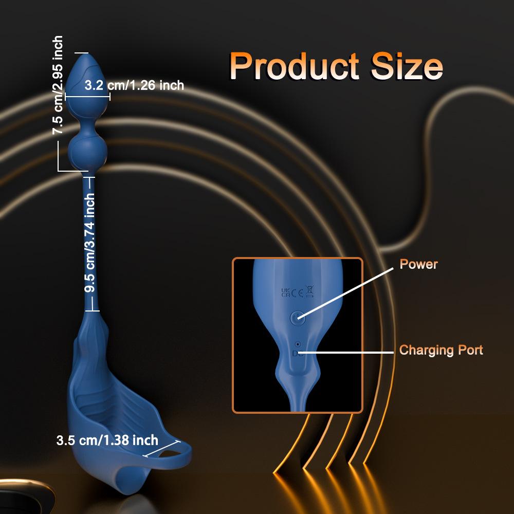 Vibrating Cock Ring Anal Plug Penis Ring Prostate Vibrator Sex Toys for Men Mode Testicle Massage Anal Butt Plug Penis Ring Male Masturbator