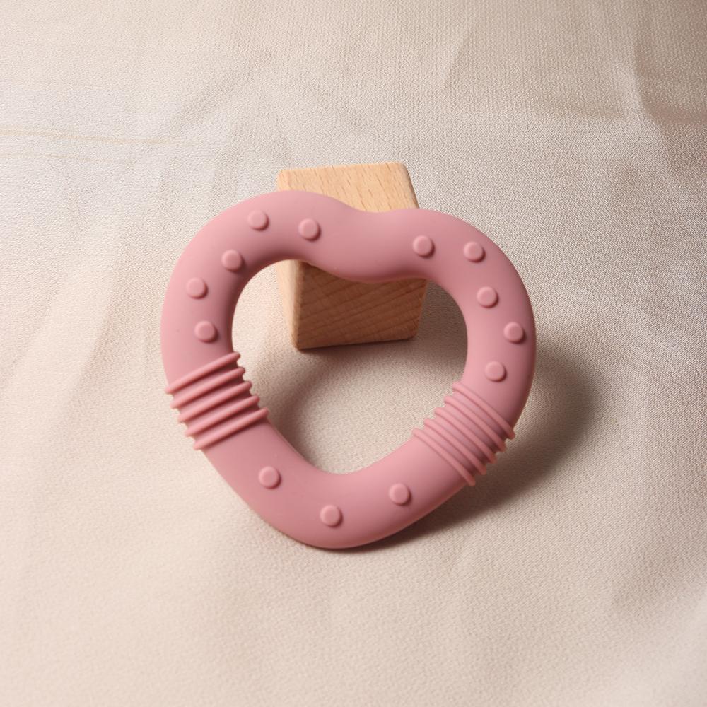 New Star Silicone Teether Food Grade Heart Baby Teething Toy
