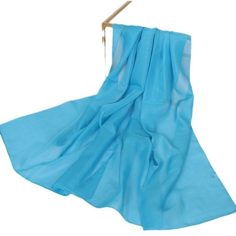 China Red Solid Color Chiffon Small Silk Scarf Women's Small Gifts, Thin Big Red Children's Day Gifts