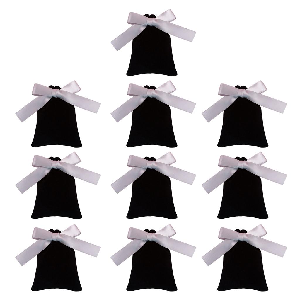 10Pcs Velvets Drawstring Pouch Butterfly Knot Closure Bag for Jewelry and Cosmetics Storage Stylish Gift Packaging Bags