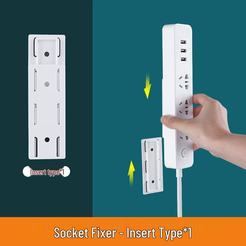

No-Trace Power Strip Wall Mount – Strong, Drill-Free Cable Organizer with Wall Sticker for Surface Mounting