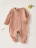 Pure Cotton Long Sleeve Baby Bodysuit: Spring & Autumn Style Newborn Romper