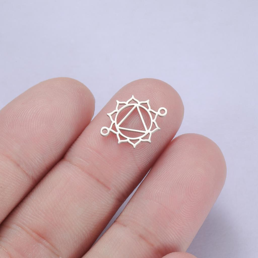 LIKGREAT Yoga Pendant 7Chakra Pendants for DIY Jewelry Handmade Decor Energy Healing Meditation Charm for Bracelet Necklace Gift