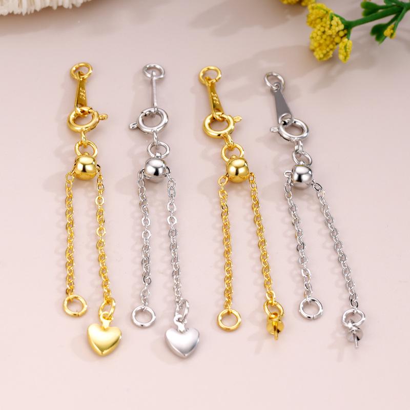 Adjustable Heart Tail Chain for DIY Bracelets and Necklaces - Universal Extension Chain Accessory