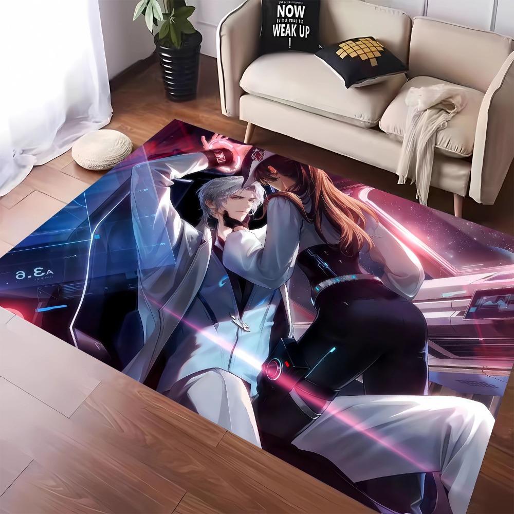 1pc Carpet Game Anime Characters Print for Home Living Room Bedroom Decor Non-slip Rug Floor MatComfortable Carpet for Fans Gift