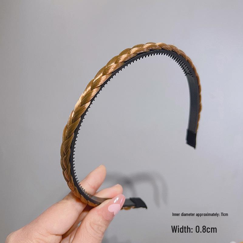 

Коса «рыбий хвост» на повязке - Высокая корона, Аксессуар для волос ручной работы для женщин