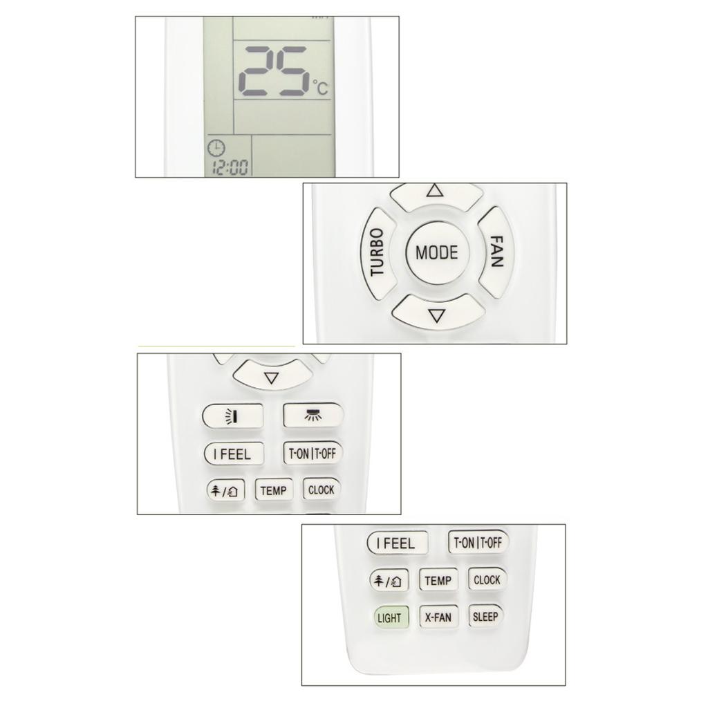 Replacement Air Conditioner Remote Control Wide Compatibility Enhances Transmission for CM810N1020 CM810N0260 CM810N1230
