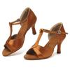 Women's Latin Dance Shoes Satin Ballroom Performance Dance Shoes 5 Color