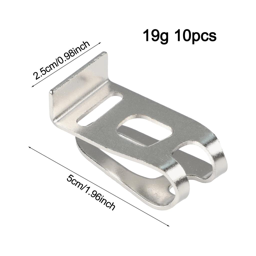 For Tool Storage Belt Clip Hooks 10 Piece Belt Hook Set Workshop Tools 5*2.5cm Complete Package Heavy Use Resistance
