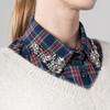 Elegant Plaids Detachable Collar Rhinestones Embellished Polyester For Formal Wear