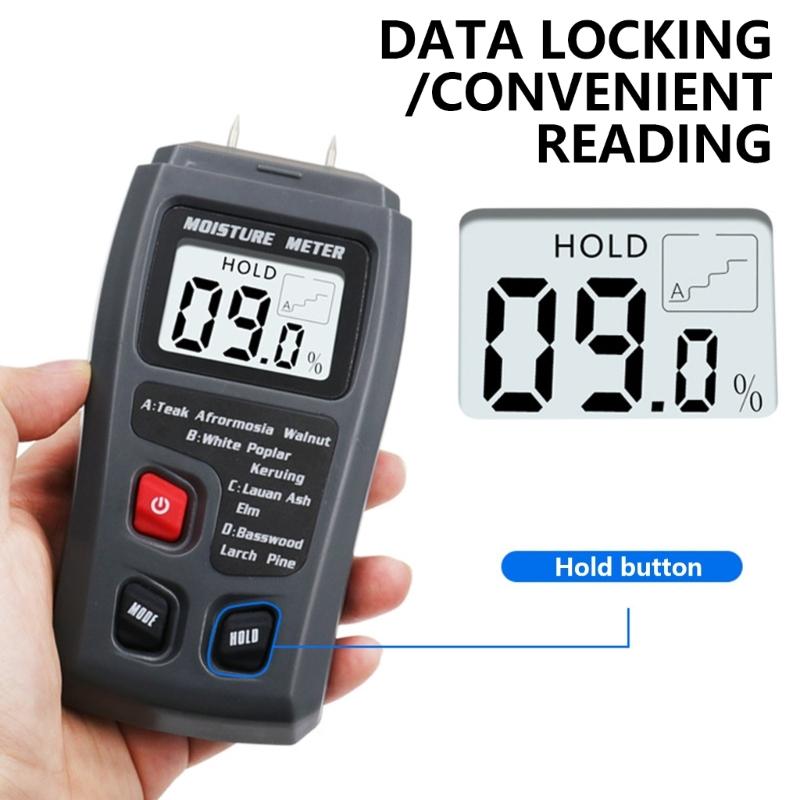 Humidity Measuring Device without Battery ABS Humidity Tester Handheld Moisture Gauges for Construction Indoor Monitoring