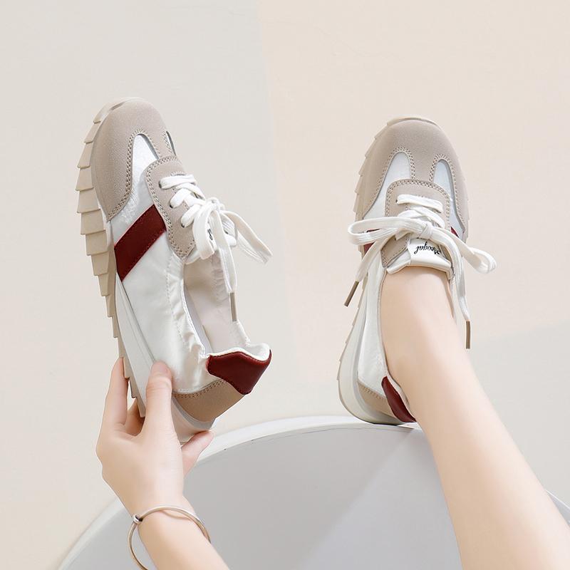 Fashion Women Sneakers Fashion Shoes Spring Trend Casual Flats Female DLSYXD Fashion Comfort White Vulcanized Platform Shoes for Women