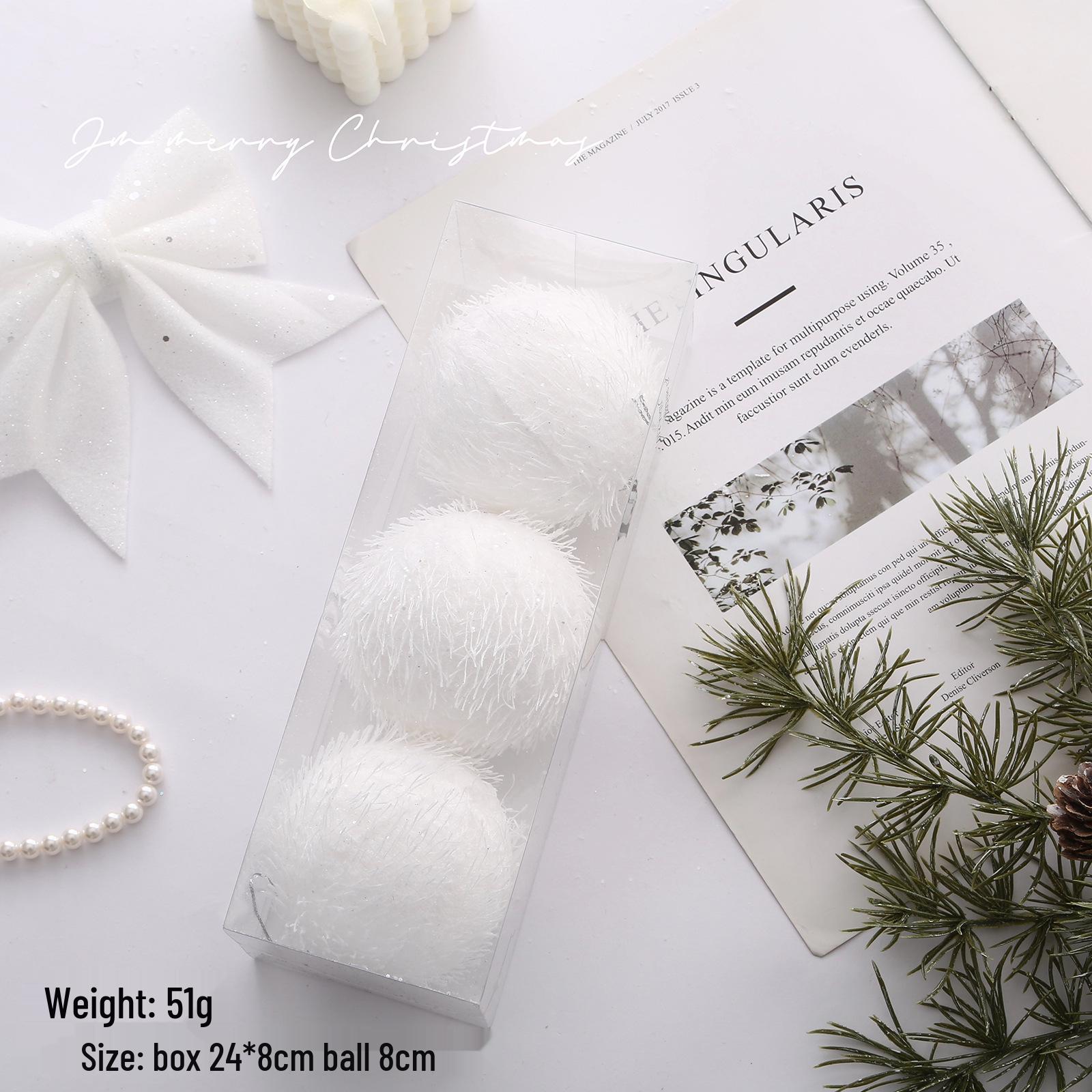 

Белый пенопластовый рождественский шар с лепестками - 8 см Подвесное украшение для елки