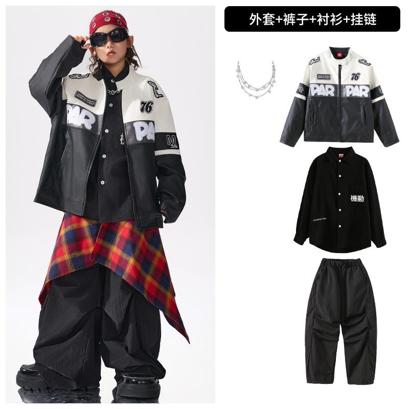 Kinder Street Dance Trendige Kleidung Jungen Hip-Hop Stil Hiphop Performance Kleidung Mädchen Fried Street Cooles Hübsches Anzug Kinder Schlagzeug