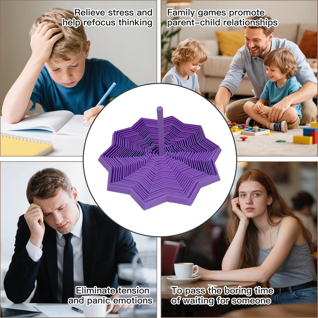Odaklanma ve Rahatlama İçin 3D Baskılı Genişletilebilir Duyusal Fidget Yıldızı, Renkli Dönen Spiral Tasarım, Stres Giderici Masa Oyuncak